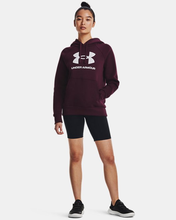 UNDER ARMOUR Felpa con cappuccio UA Rival Fleece Big Logo da donna