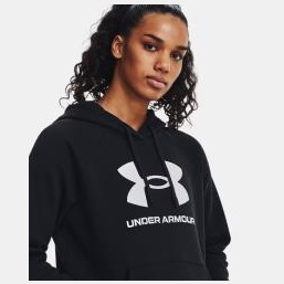 UNDER ARMOUR Felpa con cappuccio UA Rival Fleece Big Logo da donna