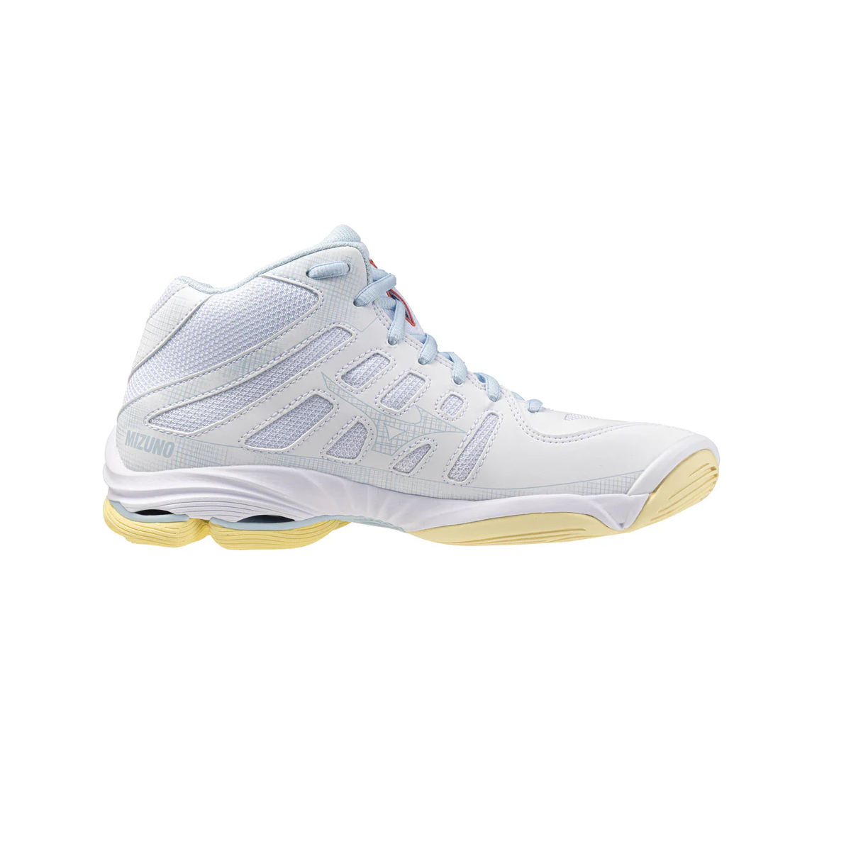 MIZUNO WAVE VOLTAGE 2 MID WHITE CALYPSO CORAL PALE BANANA