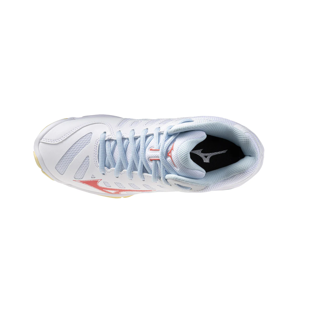 MIZUNO WAVE VOLTAGE 2 MID WHITE CALYPSO CORAL PALE BANANA